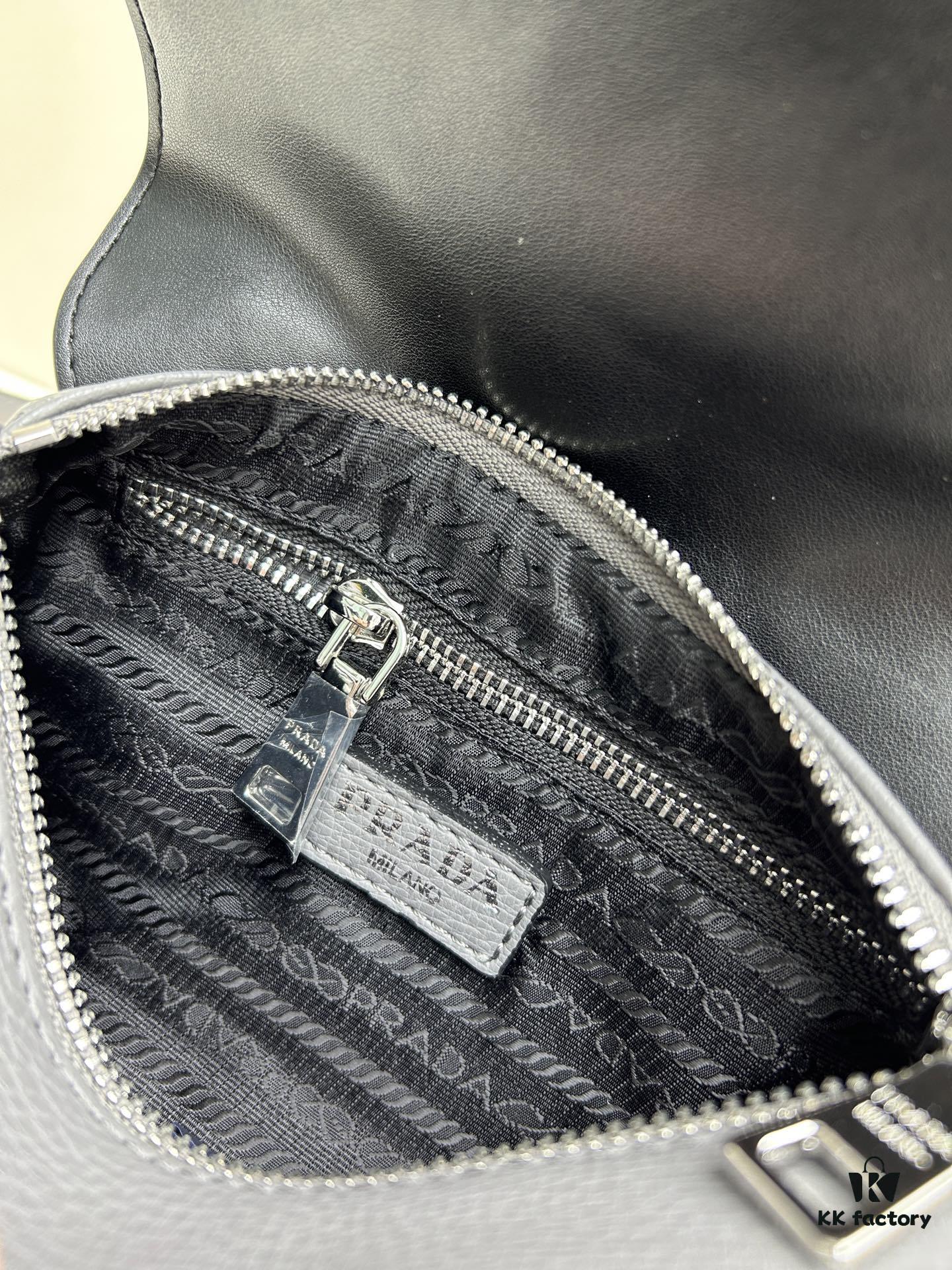 Exclusive Launch - High-Quality Prada-style Lock Bag, Palm Grain Leather, Soft and Thick Texture, Adjustable Chain & Shoulder Strap