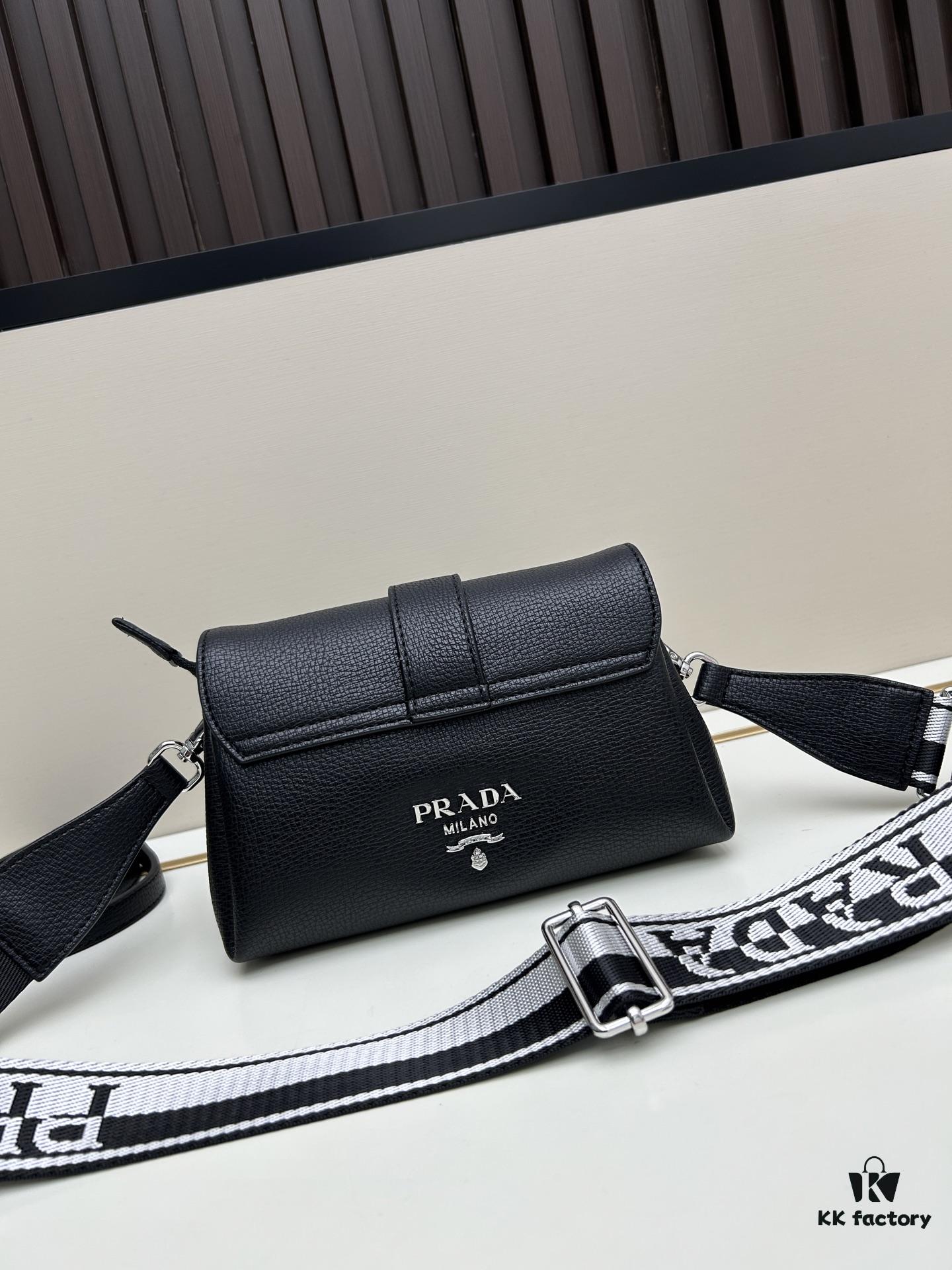 Exclusive Launch - High-Quality Prada-Style Flip Top Bag, Bestselling Clutch with Dual Shoulder Straps, Genuine Deer-Grain Calfskin, 2025 Fashion Trend All-Season Women's Bag