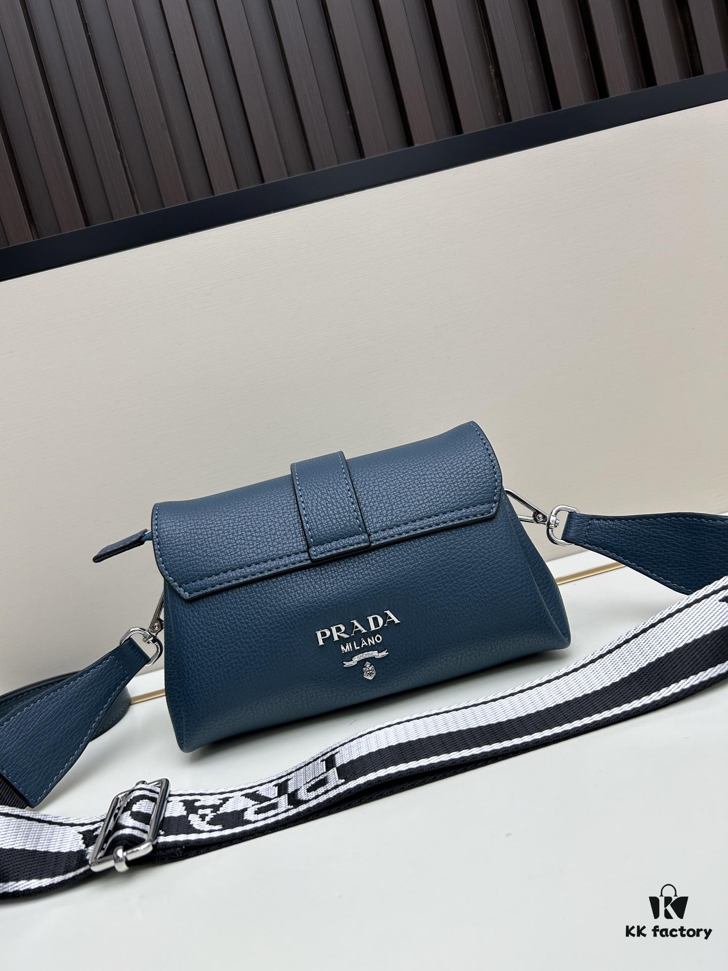 Exclusive Launch - High-Quality Prada-Style Flip Top Bag, Bestselling Model with Dual Shoulder Straps, Genuine Deer-Textured Calfskin, 2025 Fashion All-Season Women's Shoulder & Crossbody Bag