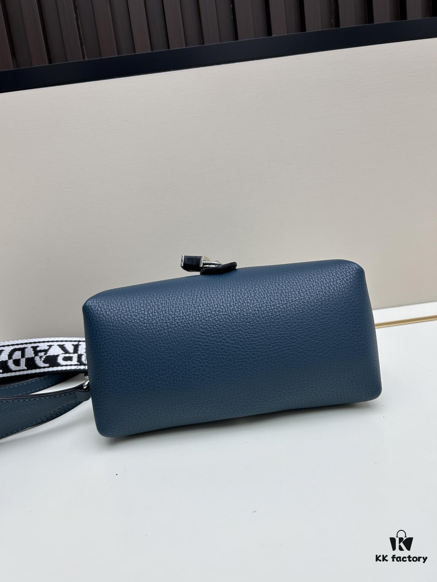 Exclusive Launch - High-Quality Prada-Style Flip Top Bag, Bestselling Model with Dual Shoulder Straps, Genuine Deer-Textured Calfskin, 2025 Fashion All-Season Women's Shoulder & Crossbody Bag