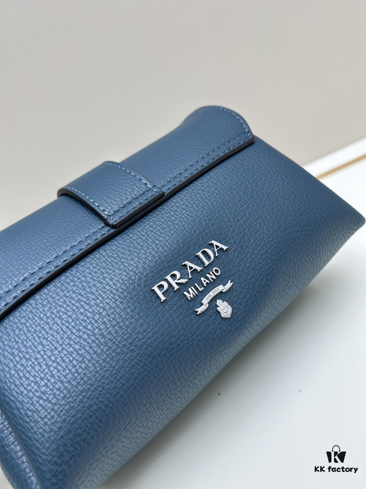 Exclusive Launch - High-Quality Prada-Style Flip Top Bag, Bestselling Model with Dual Shoulder Straps, Genuine Deer-Textured Calfskin, 2025 Fashion All-Season Women's Shoulder & Crossbody Bag