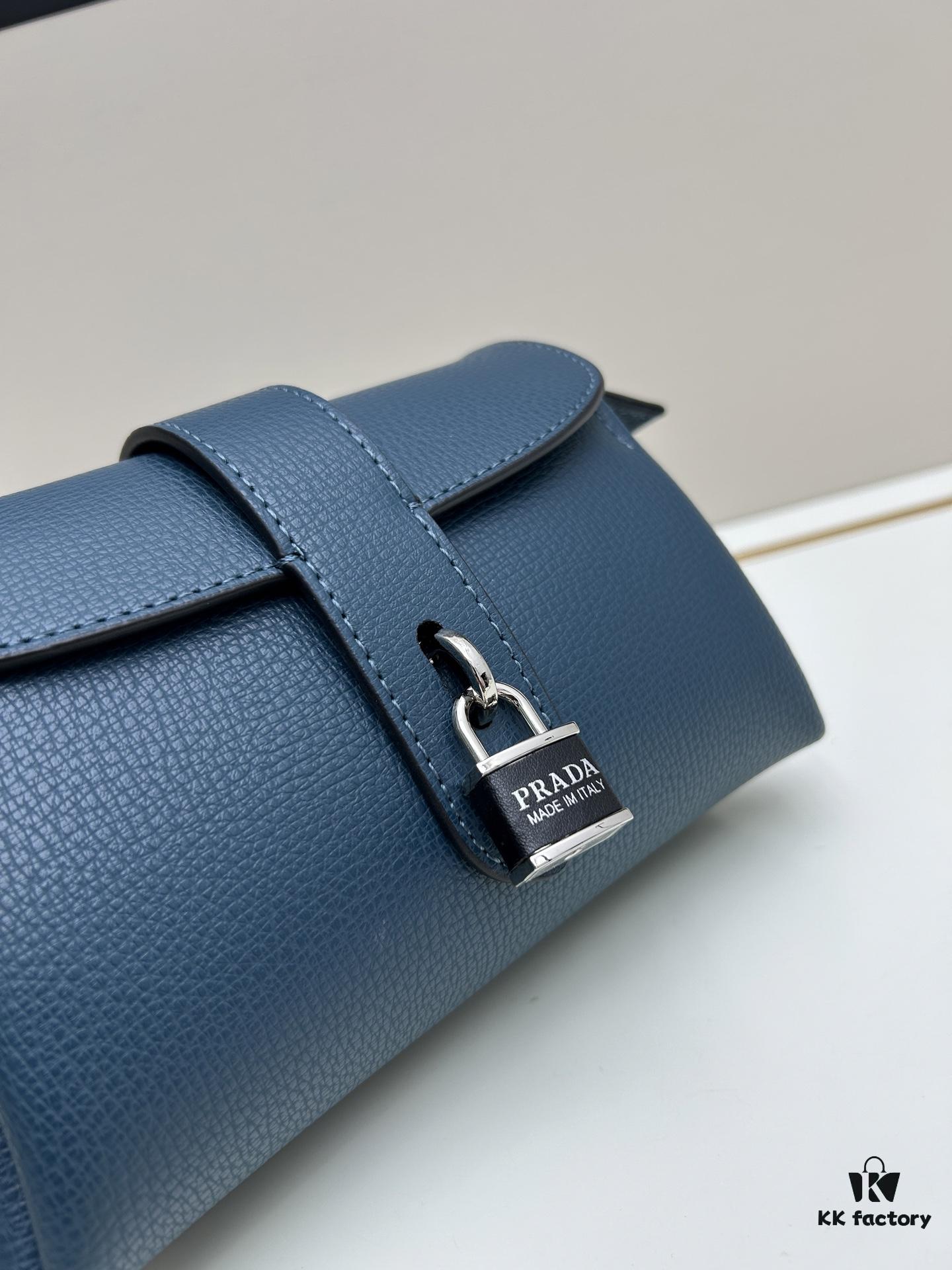 Exclusive Launch - High-Quality Prada-Style Flip Top Bag, Bestselling Model with Dual Shoulder Straps, Genuine Deer-Textured Calfskin, 2025 Fashion All-Season Women's Shoulder & Crossbody Bag