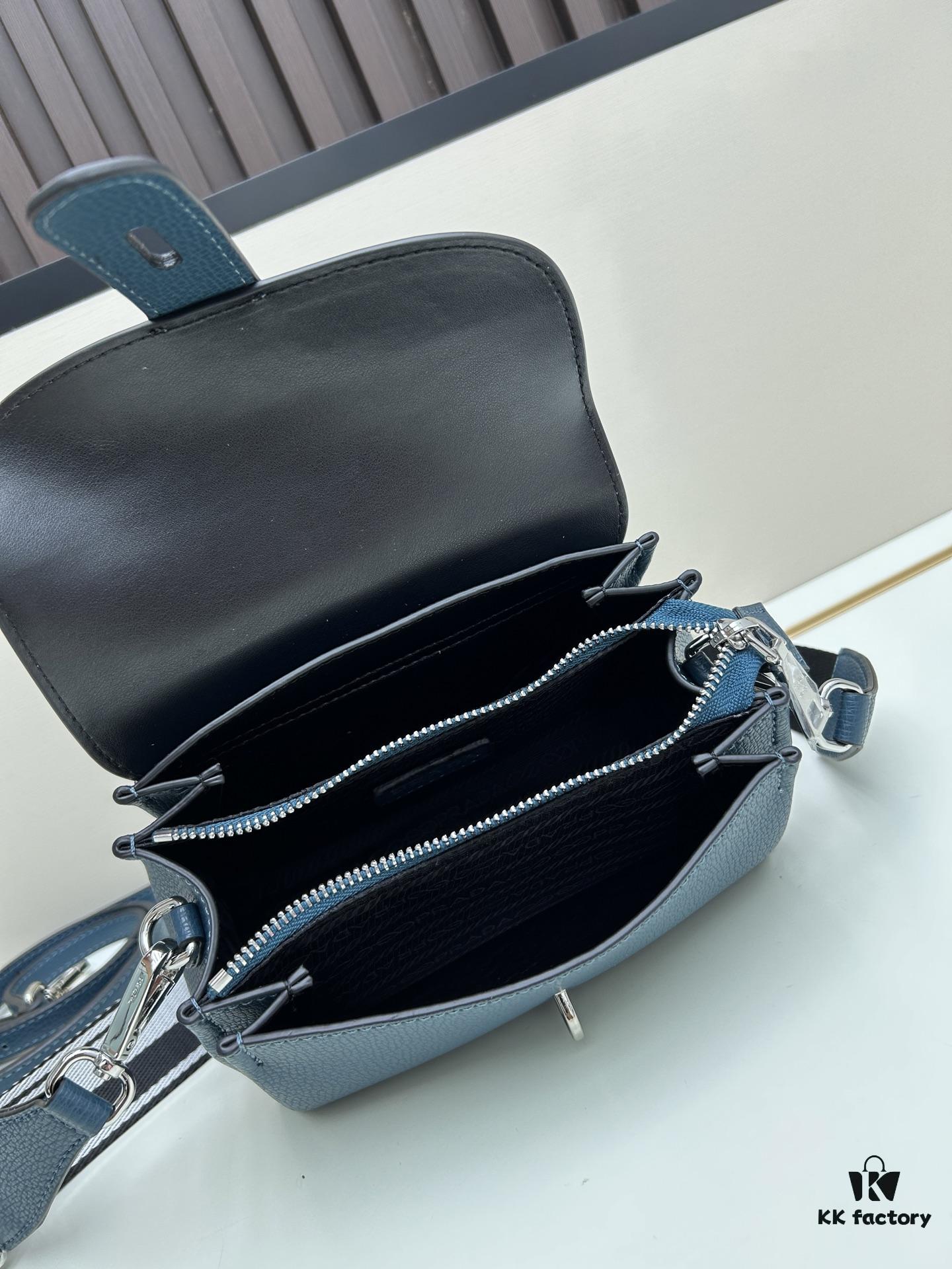 Exclusive Launch - High-Quality Prada-Style Flip Top Bag, Bestselling Model with Dual Shoulder Straps, Genuine Deer-Textured Calfskin, 2025 Fashion All-Season Women's Shoulder & Crossbody Bag