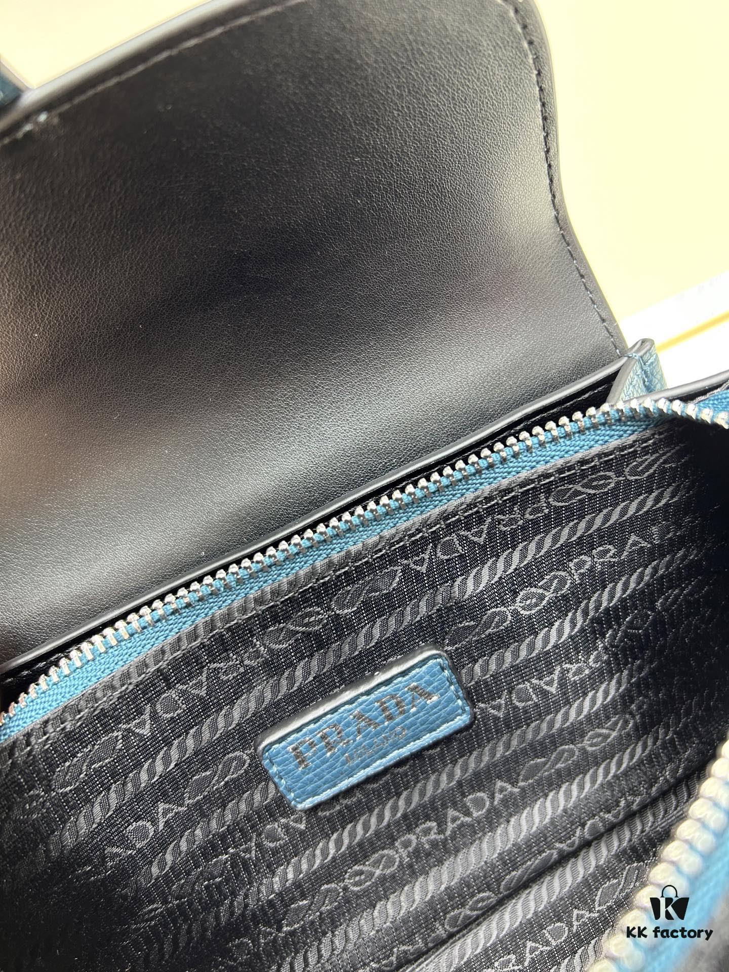 Exclusive Launch - High-Quality Prada-Style Flip Top Bag, Bestselling Model with Dual Shoulder Straps, Genuine Deer-Textured Calfskin, 2025 Fashion All-Season Women's Shoulder & Crossbody Bag