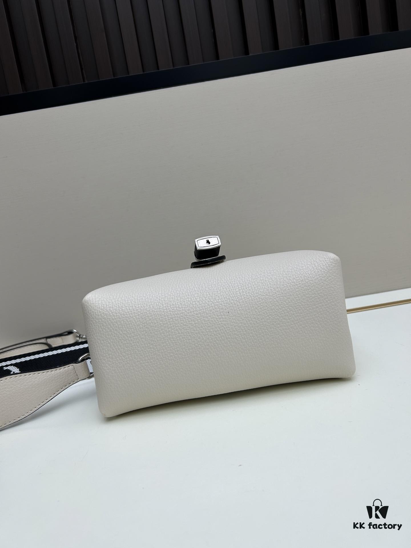 Exclusive Launch - High-Quality Prada-Style Flip Top Bag, Bestselling Flap Design with Dual Shoulder Straps, Genuine Deer-Grain Calfskin, 2025 Fashion Trend All-Season Women's Handbag