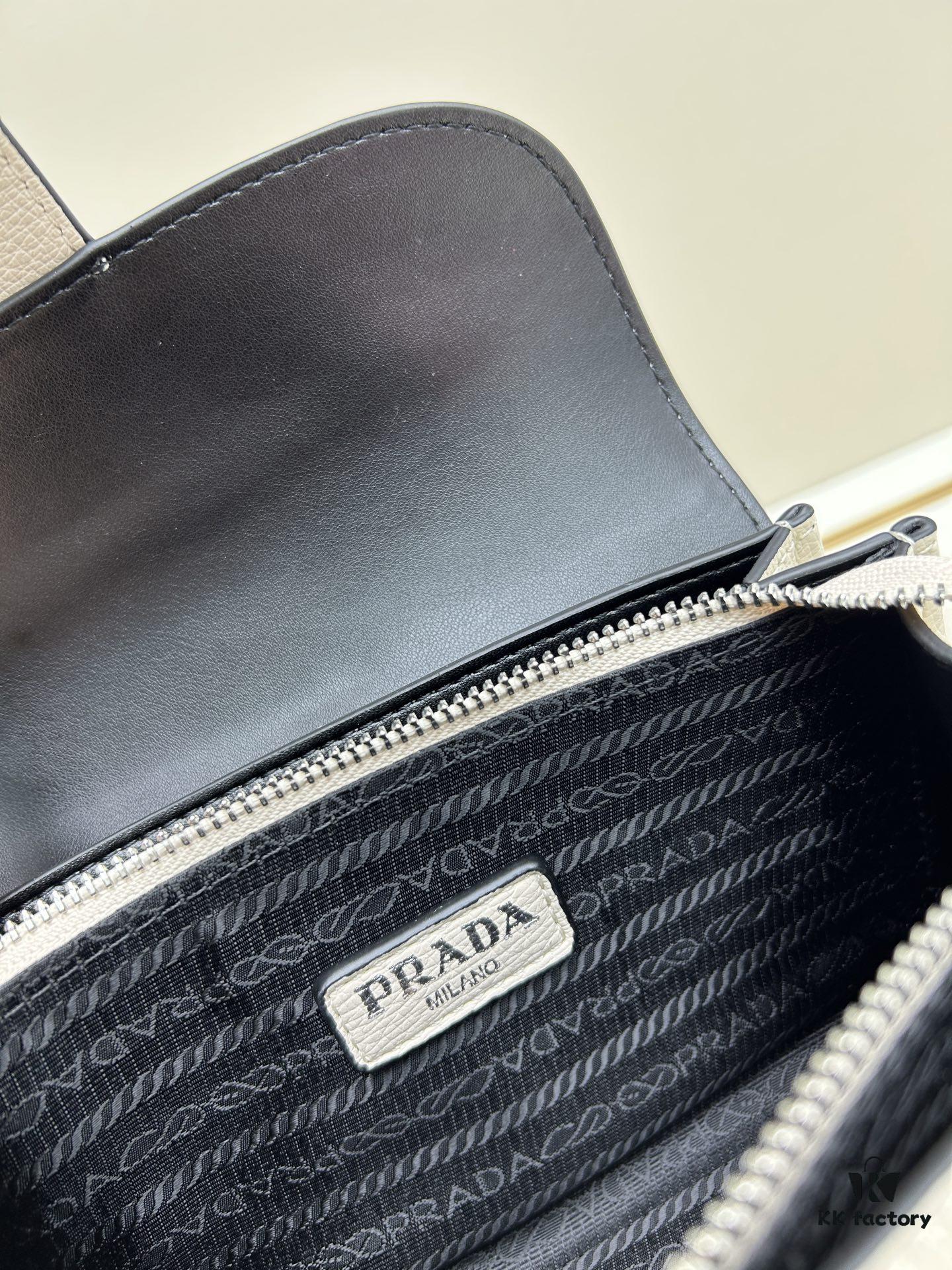 Exclusive Launch - High-Quality Prada-Style Flip Top Bag, Bestselling Flap Design with Dual Shoulder Straps, Genuine Deer-Grain Calfskin, 2025 Fashion Trend All-Season Women's Handbag