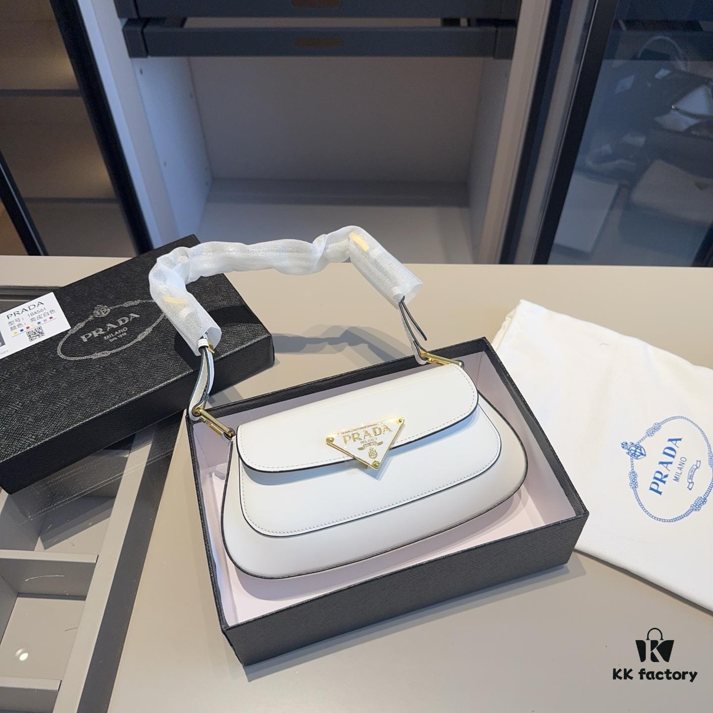 New Arrival 🔜 Upgraded Version🔥 Prada Official Store New Style Crossbody Bag – Shoulder Bag with Long Strap, Celebrity Match! High Attention-Grabbing, Same as Retail Quality, Comparable to Authentic