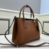 Upgraded Large Size 🌹 Prada PRADA New Arrival (Large Version) Fine Peccary Grain Leather DoubleBag Tote