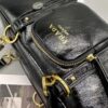Prada New Dangle Handbag in Oil-Waxed Leather, Top Handle or Shoulder Bag