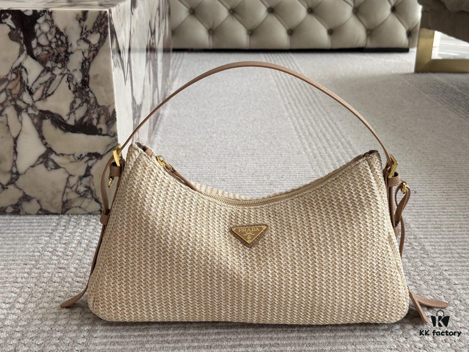 Prada Woven Shopping Tote – A Summer Essential for Every Fashion-Loving Girl