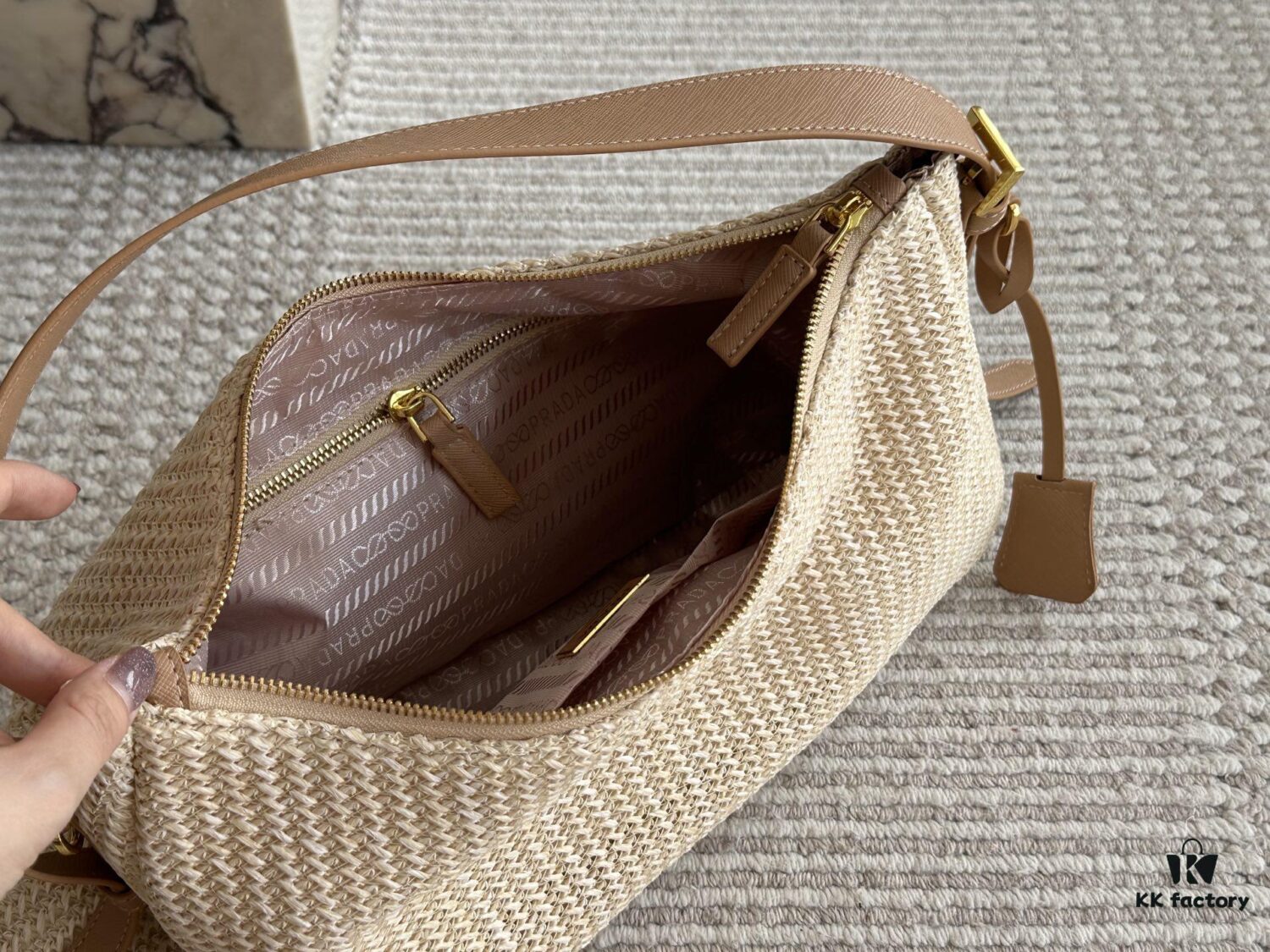Prada Woven Shopping Tote – A Summer Essential for Every Fashion-Loving Girl