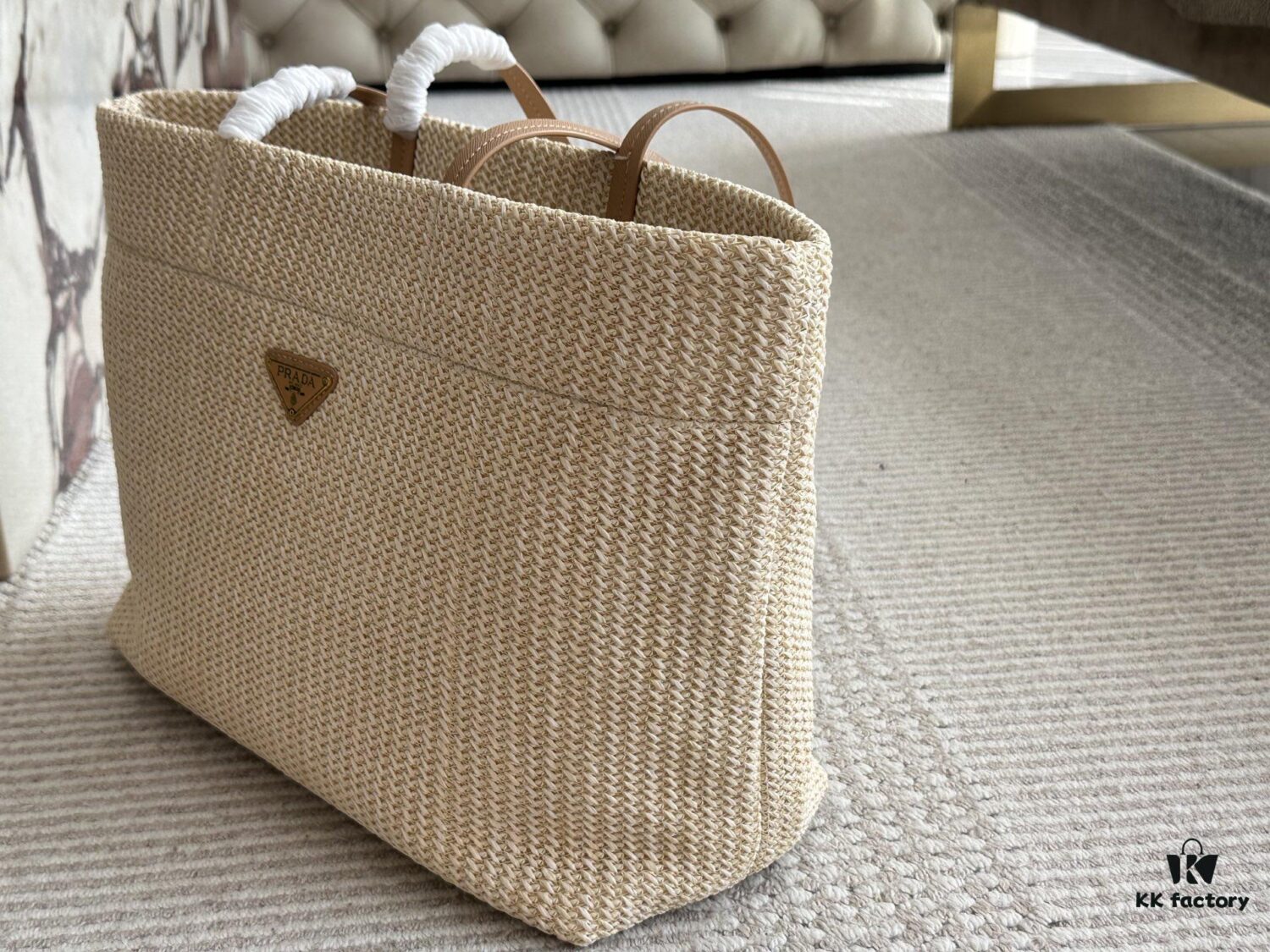 Prada Straw Shopping Bag