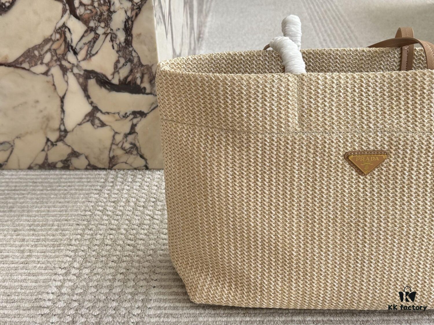 Prada Straw Shopping Bag