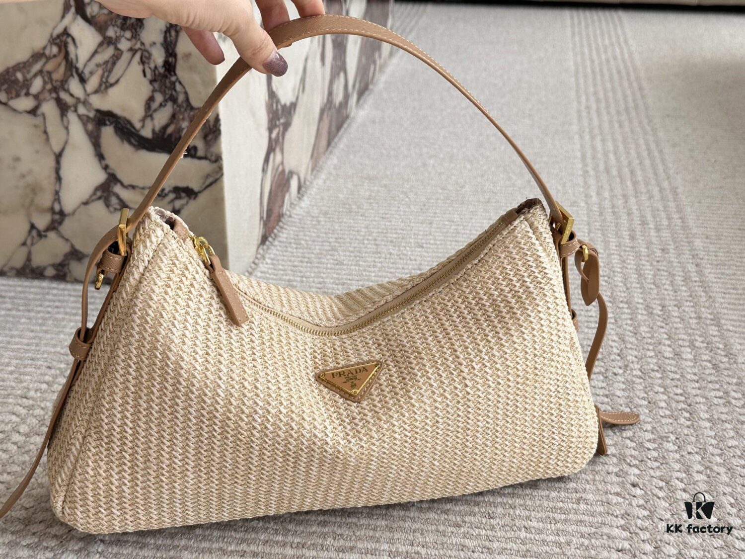 Prada Woven Shopping Tote – A Summer Essential for Every Fashion-Loving Girl