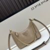 PRADA Re-Edition NaplaK Women's Shoulder or Crossbody Bag in Enamel-Finished Calfskin with Box 🎁