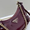 PRADA Re-Edition NaplaK Women's Shoulder or Crossbody Bag in Enamel Leather with Box 🎁