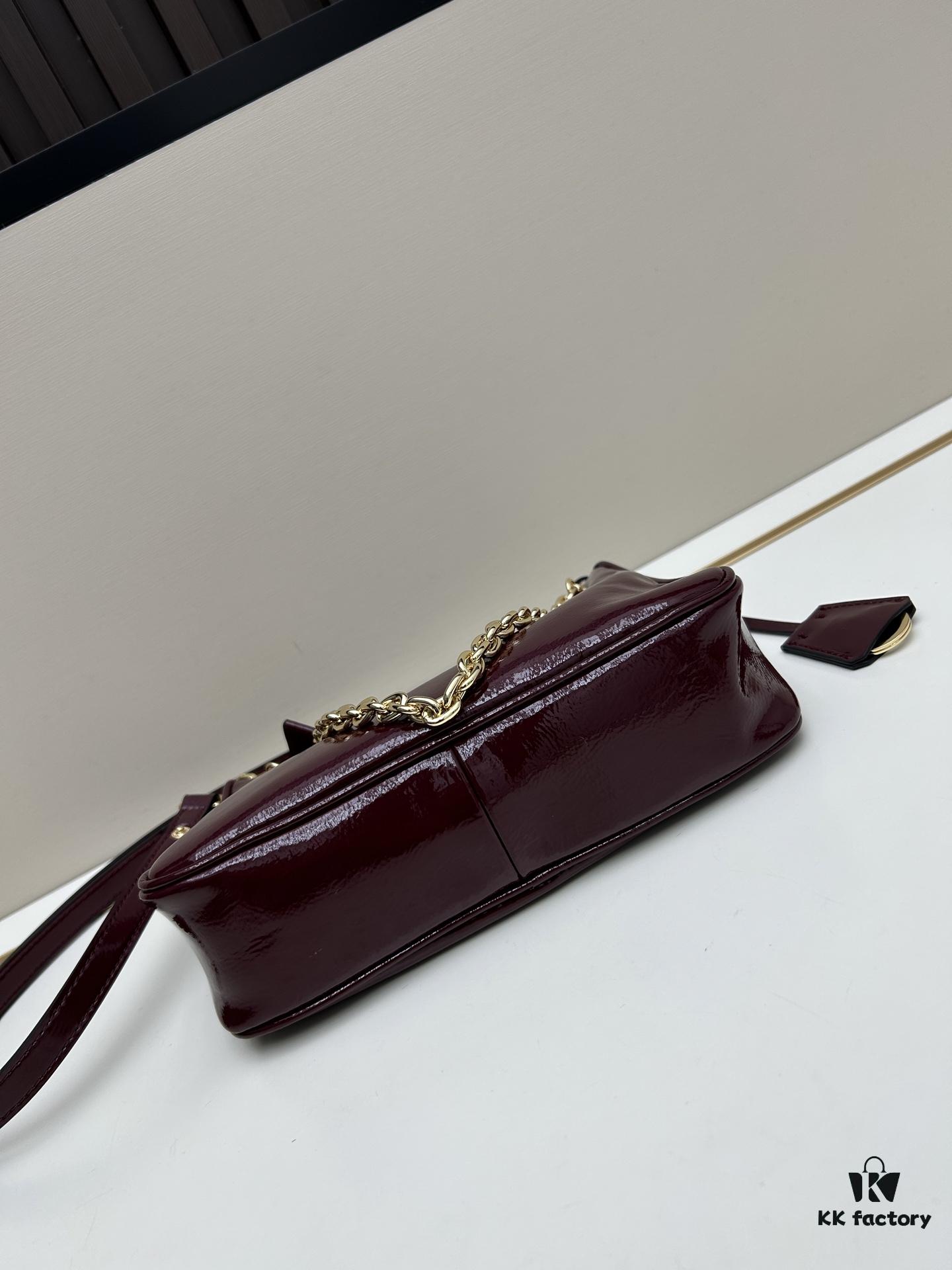 PRADA Re-Edition NaplaK Women's Shoulder or Crossbody Bag in Enamel Leather with Box 🎁