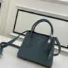 PRADA New Arrival (Mini Size) - Double Bag Mini Shopping Tote in Fine Crispy Calf Leather