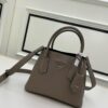PRADA New Arrival (Mini Size) - Double Bag Mini Shopping Tote in Fine Crispy Calf Leather