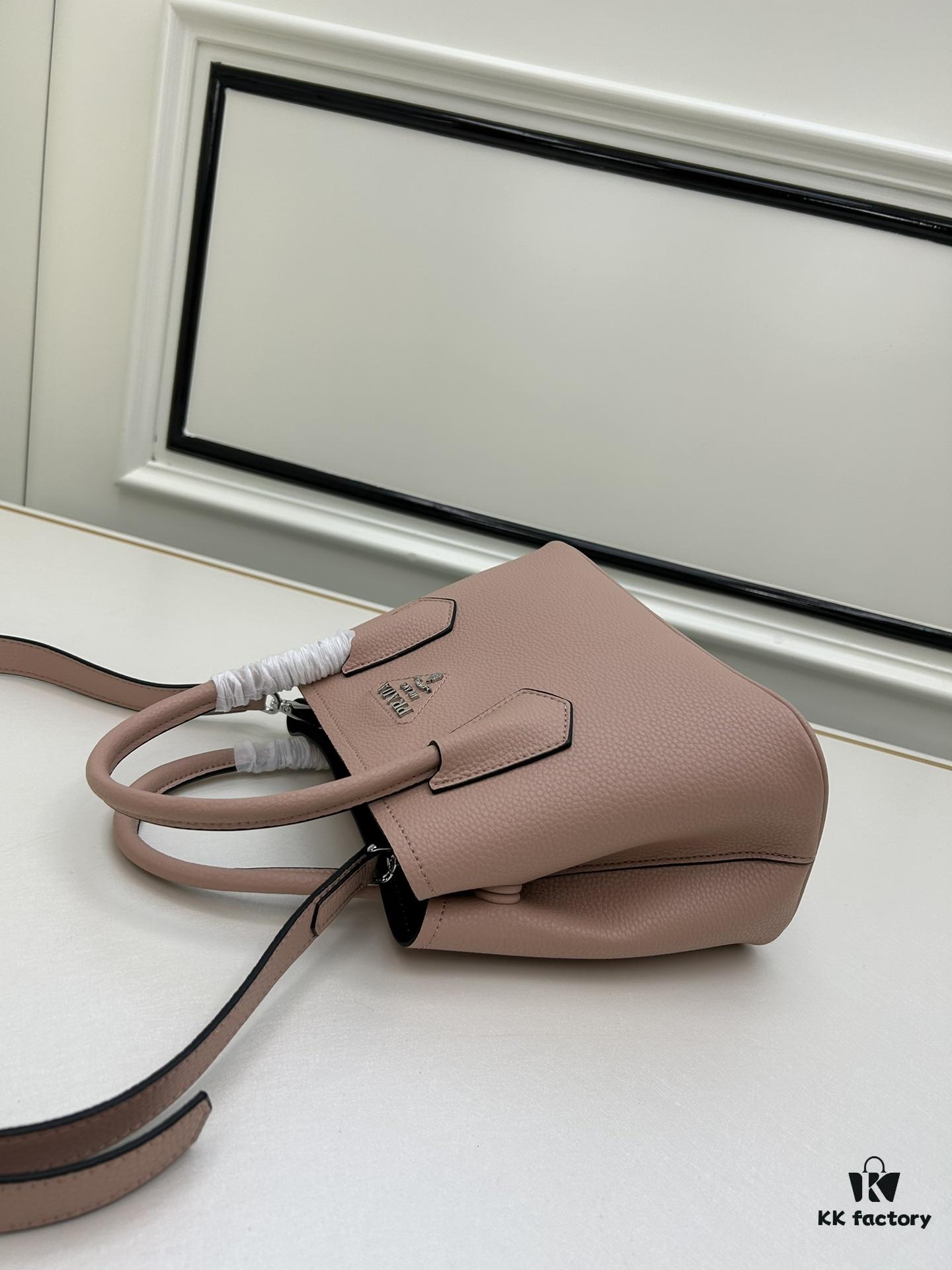 PRADA New Arrival (Mini Size) – Exquisite Crushed Calf Leather Double Bag Mini Tote