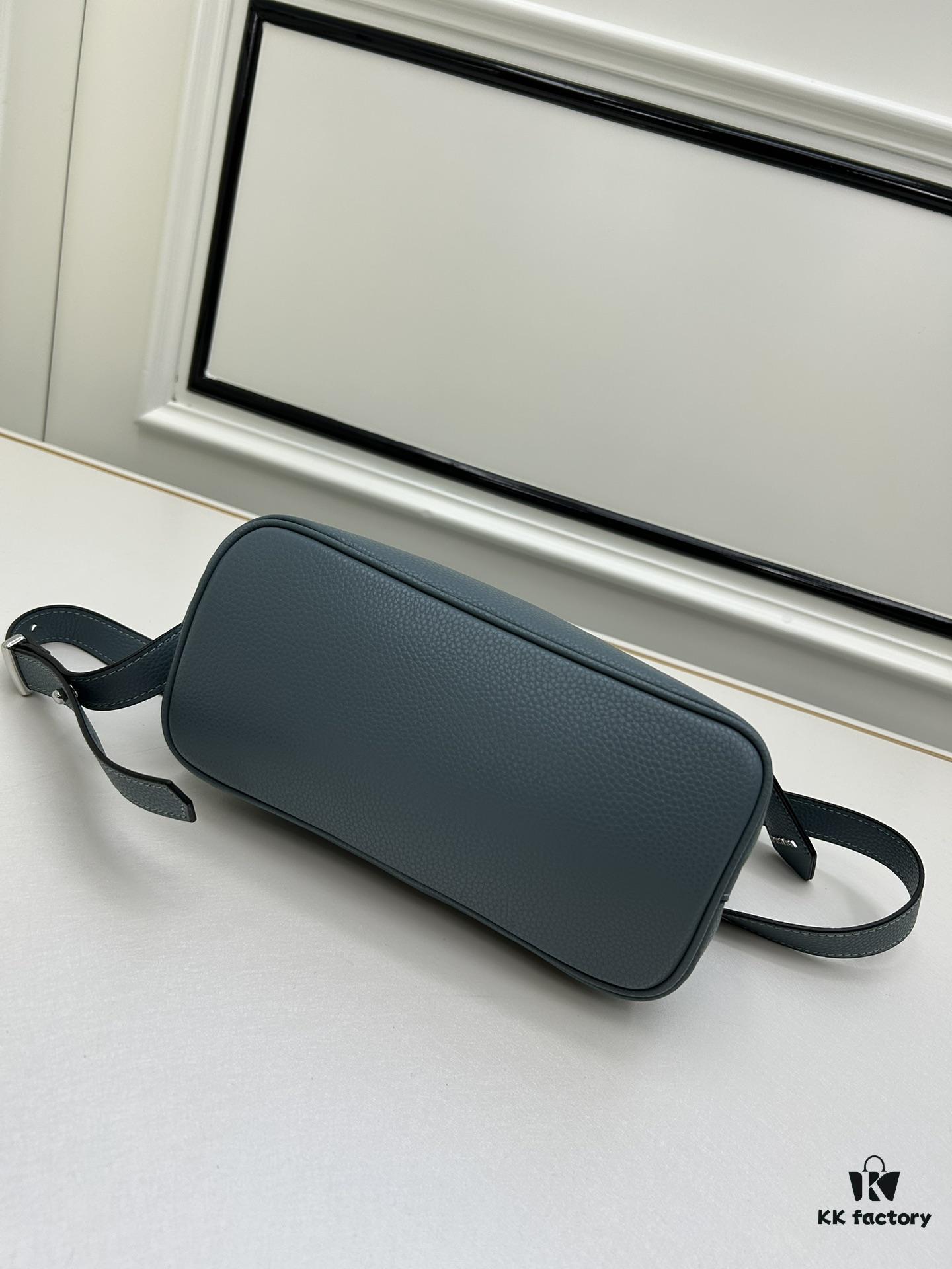 PRADA New Arrival (Mini Size) – Exquisite Saffiano Texture Handbag, 2023 Double Bag Mini Tote, Imported Saffiano Calfskin with Full Lambskin Lining