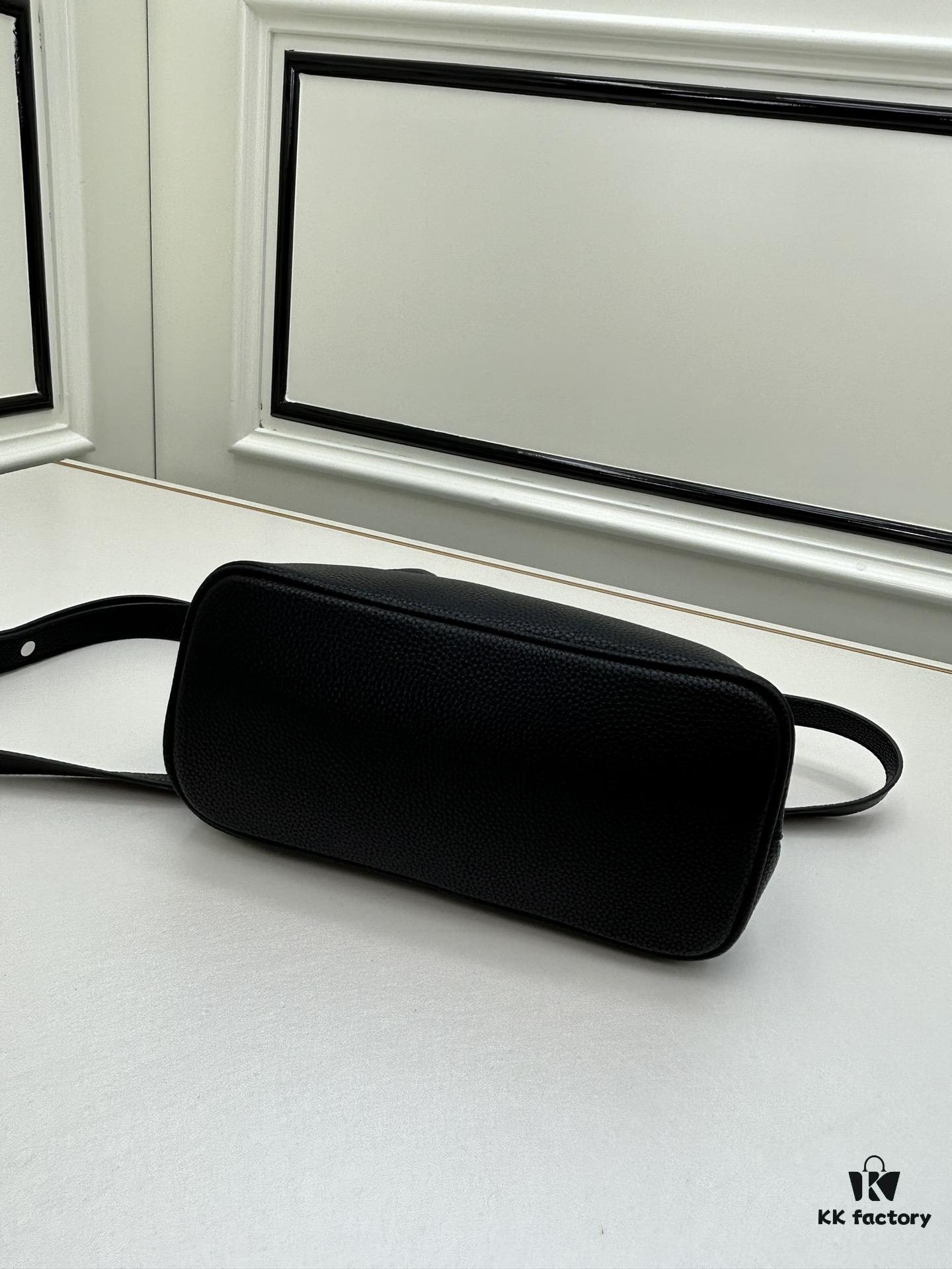 PRADA New Arrival Mini Double Bag - Smooth Crispy Calf Leather, Imported Textured Calfskin, Elegant and Minimalist Design with Iconic White Triangle Logo