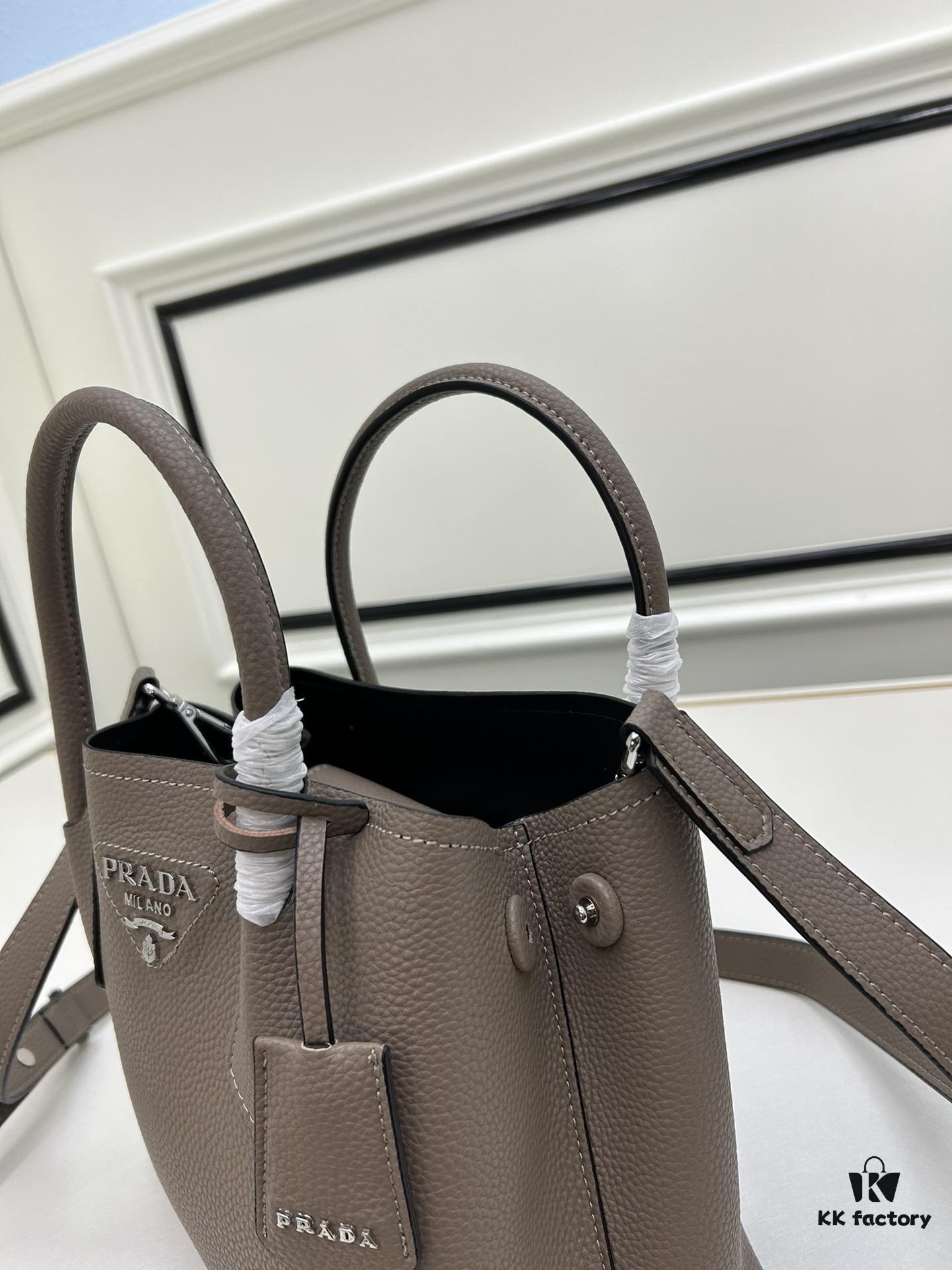 Prada New Arrival (Mini Size) Double Bag Mini Shopping Tote Fine Quilted Calfskin Leather 1BH442
