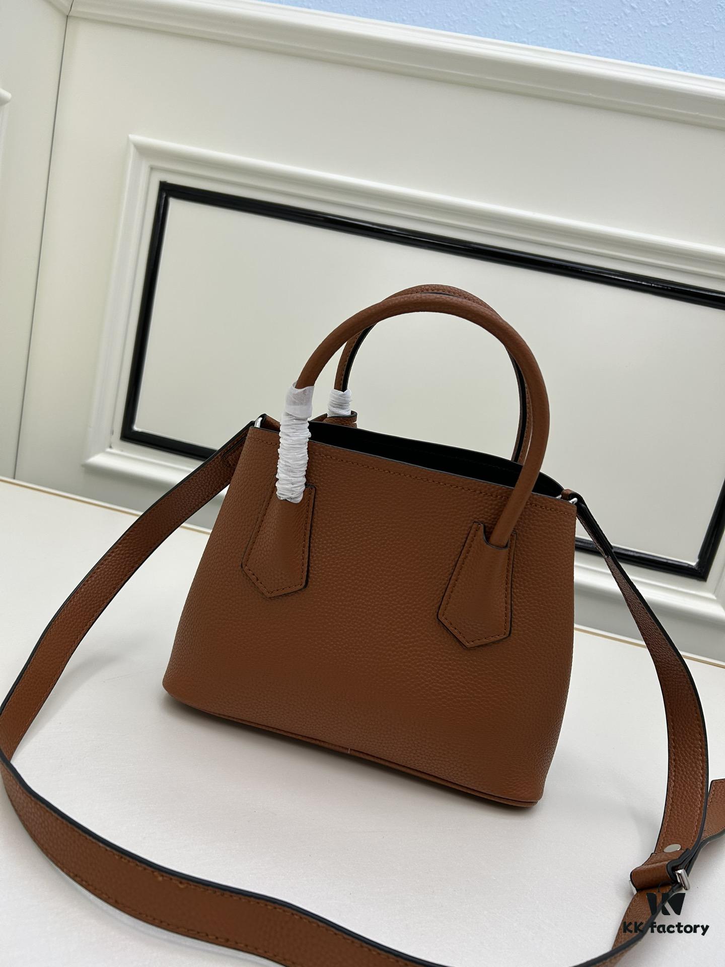 Prada PRADA New Arrival Mini Double Bag - Fine Pebbled Leather, 2023 Latest Design