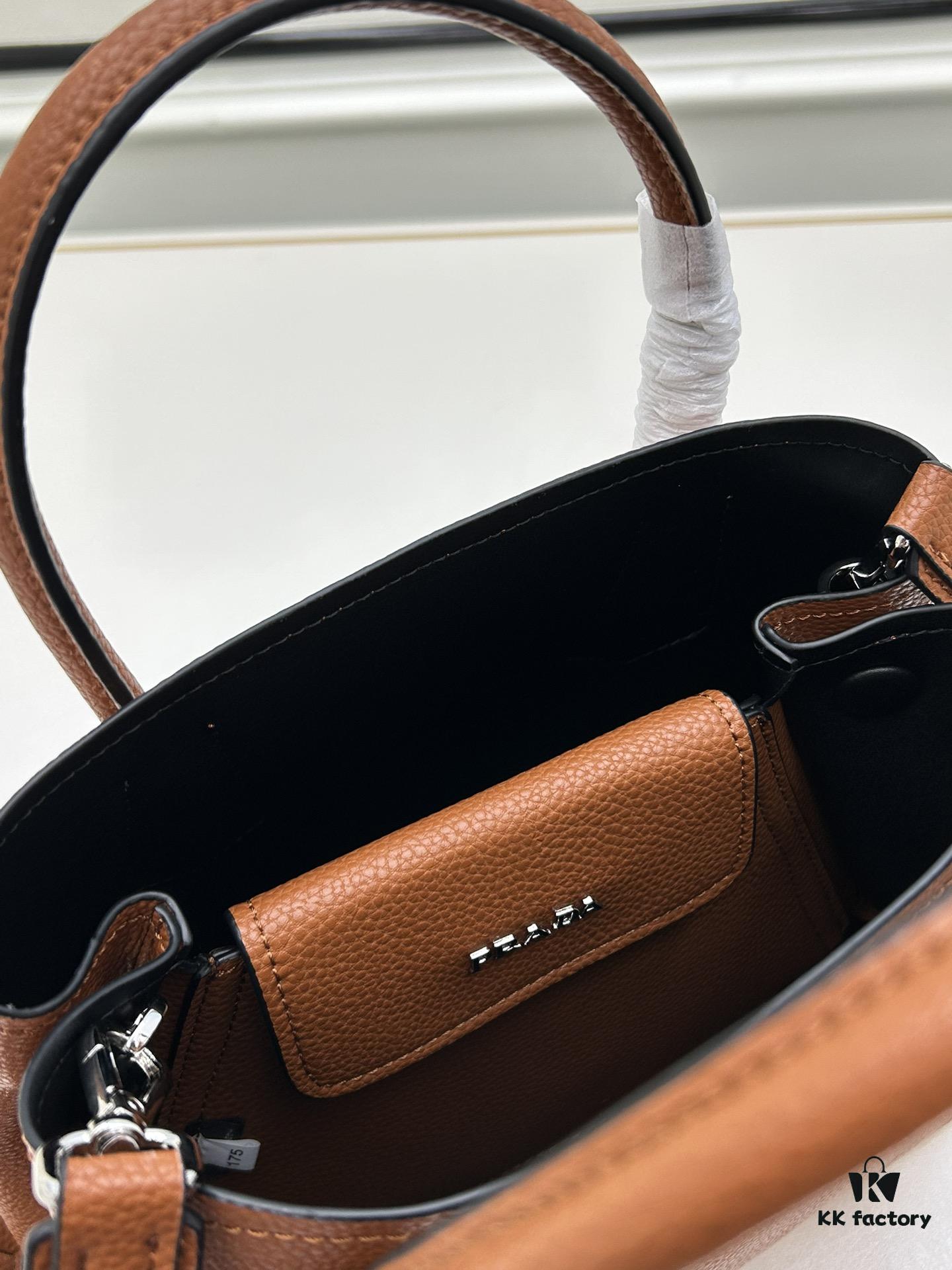 Prada PRADA New Arrival Mini Double Bag - Fine Pebbled Leather, 2023 Latest Design