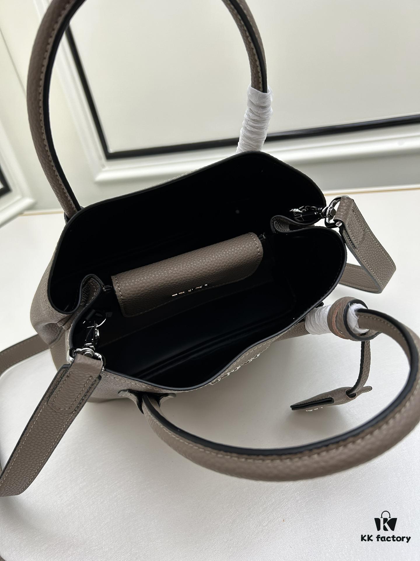 Prada New Arrival (Mini Size) Double Bag Mini Shopping Tote Fine Quilted Calfskin Leather 1BH442