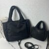 Prada Nylon Cotton Tote Bag (with Long Shoulder Strap)