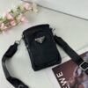 Prada Phone Bag with Exquisite Inlay Craftsmanship, Classic and Versatile Design, Actual Photo, 12*18