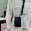 Prada Phone Bag with Exquisite Inlay Craftsmanship, Classic and Versatile Design, Actual Photo, 12*18