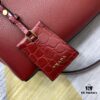 2020 New Arrival Prada-Style Handbag, Model 66152, Premium Cowhide with Shiny Crocodile Texture, Spacious Designer Tote