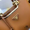 2020 New Arrival PRADA Style 66152 Genuine Calfskin with Shiny Crocodile Texture Large Capacity Handbag