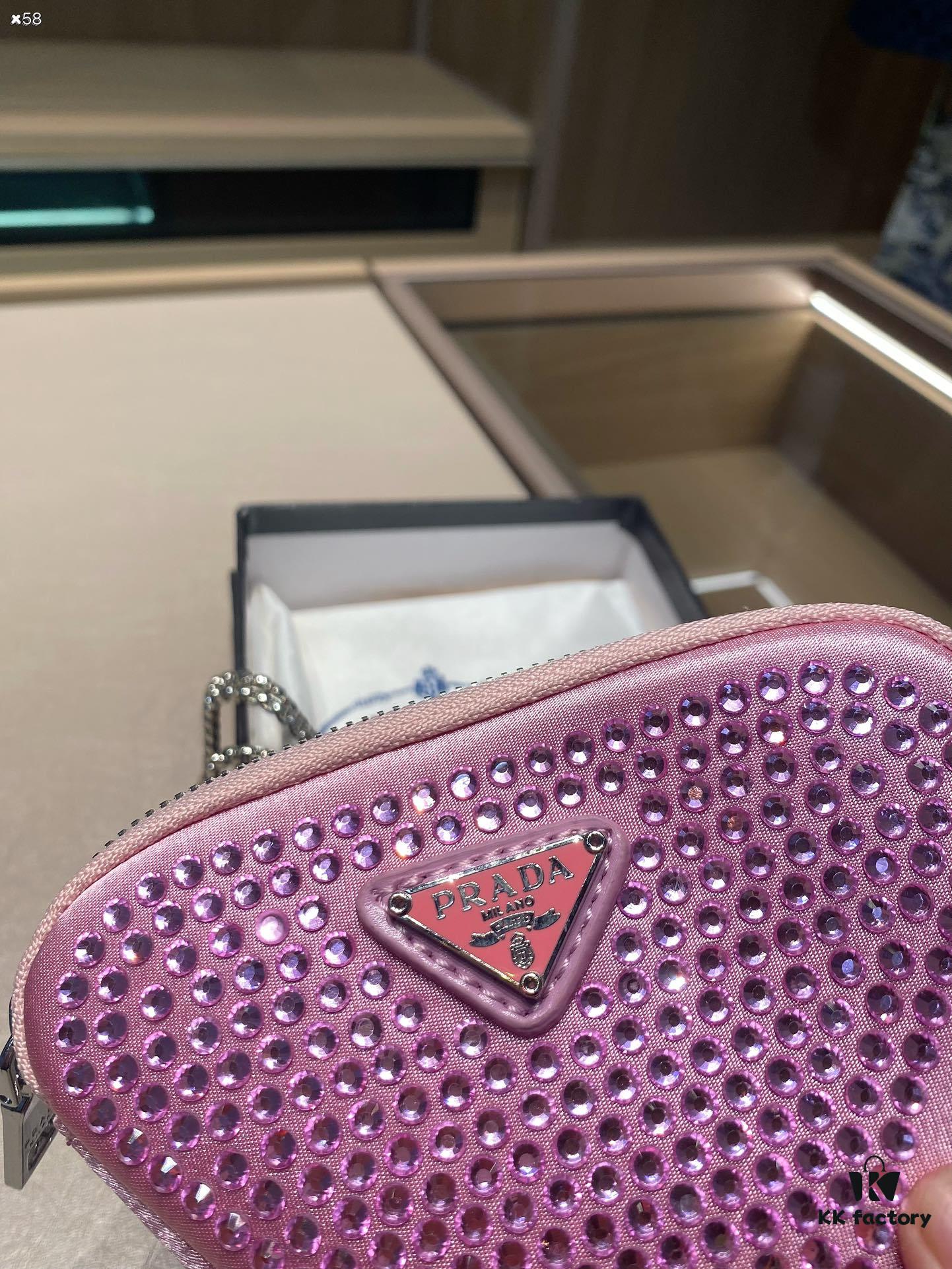 Prada Chain Triangle Bag, Wallet Pouch, Extremely Stylish and Versatile