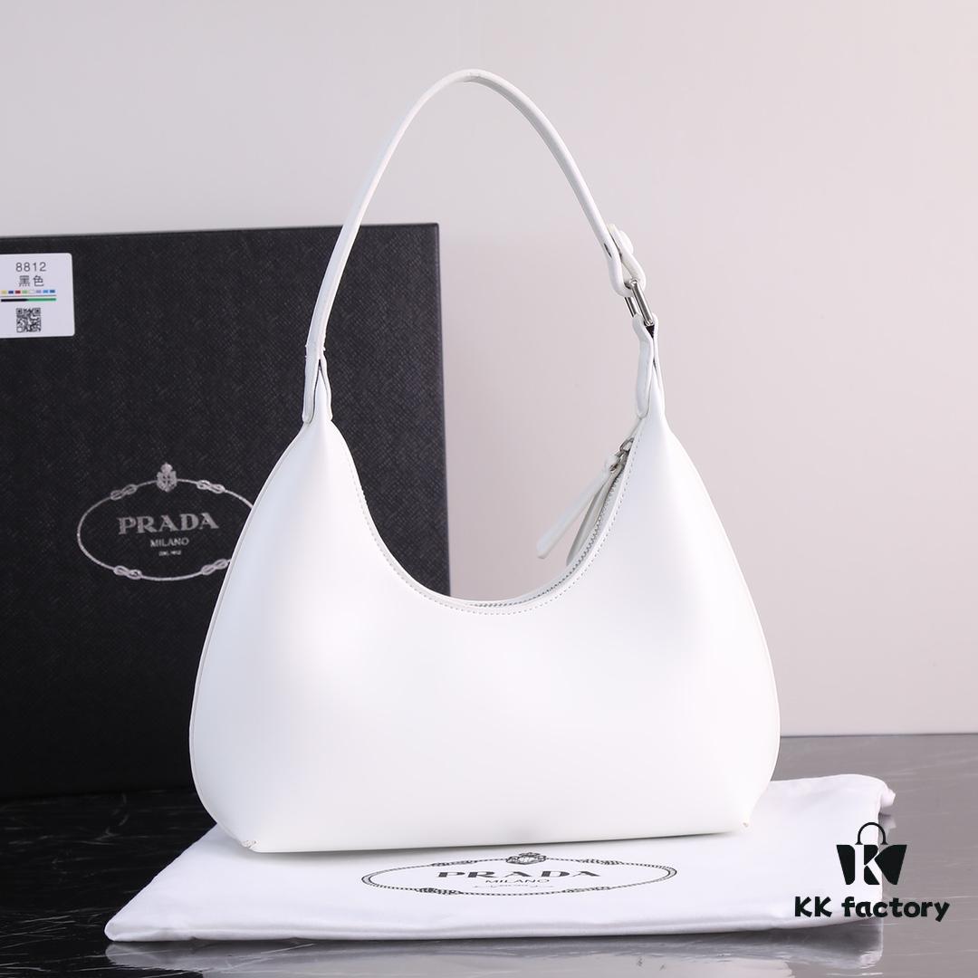 Prada-inspired underarm bag with elegant design and sophisticated color scheme, size 24.14, model 8812