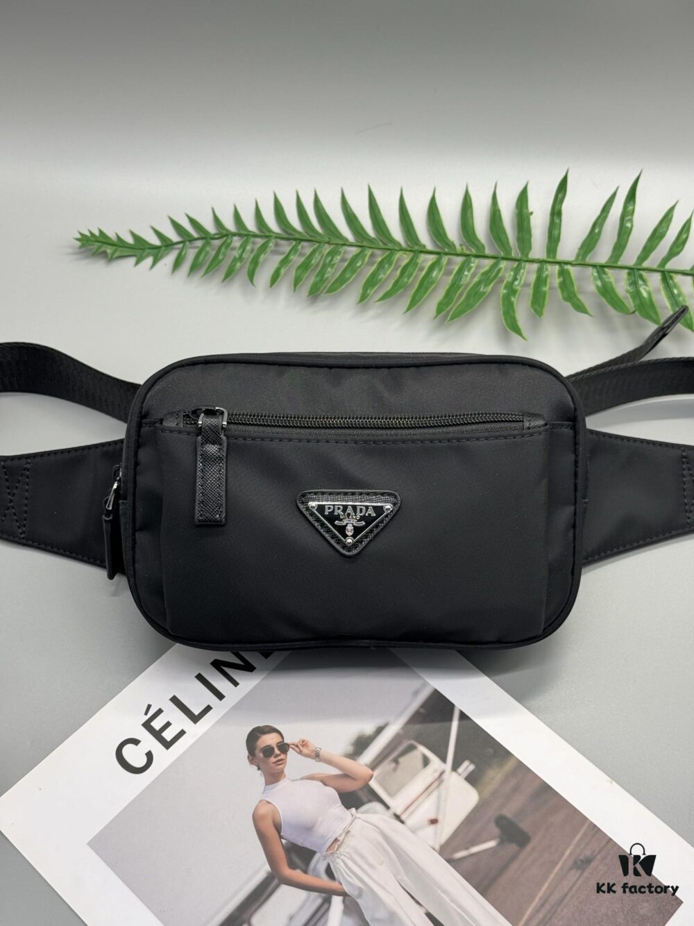 Prada Waist Bag - Latest Designer Model, High-End Waterproof Fabric, Compact and Practical