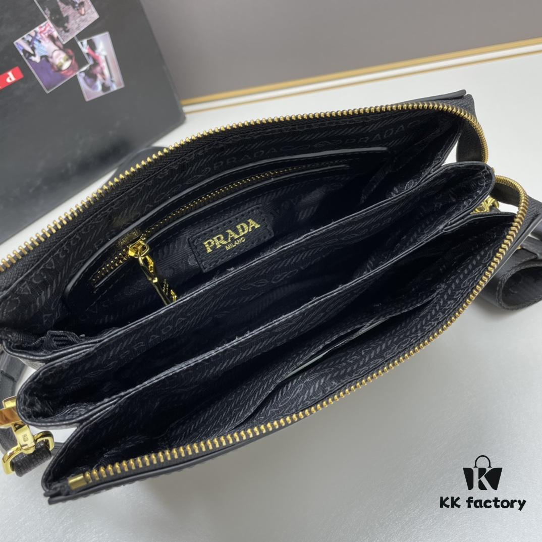 New Arrival Prada PRADA Double Shoulder Strap Bag 'Made in Italy' Exquisite Craftsmanship 1BH188 24x19x6cm Eight Best-Selling Colors