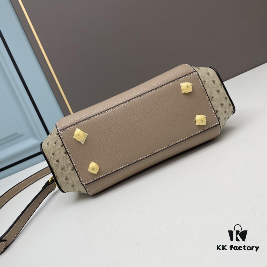 PRADA Fashion Head-Covering Bag, New Hot Style, Suede Calfskin with Ostrich Texture, Smooth Oil-Edging, Soft and Durable Leather, Includes Long Shoulder Strap