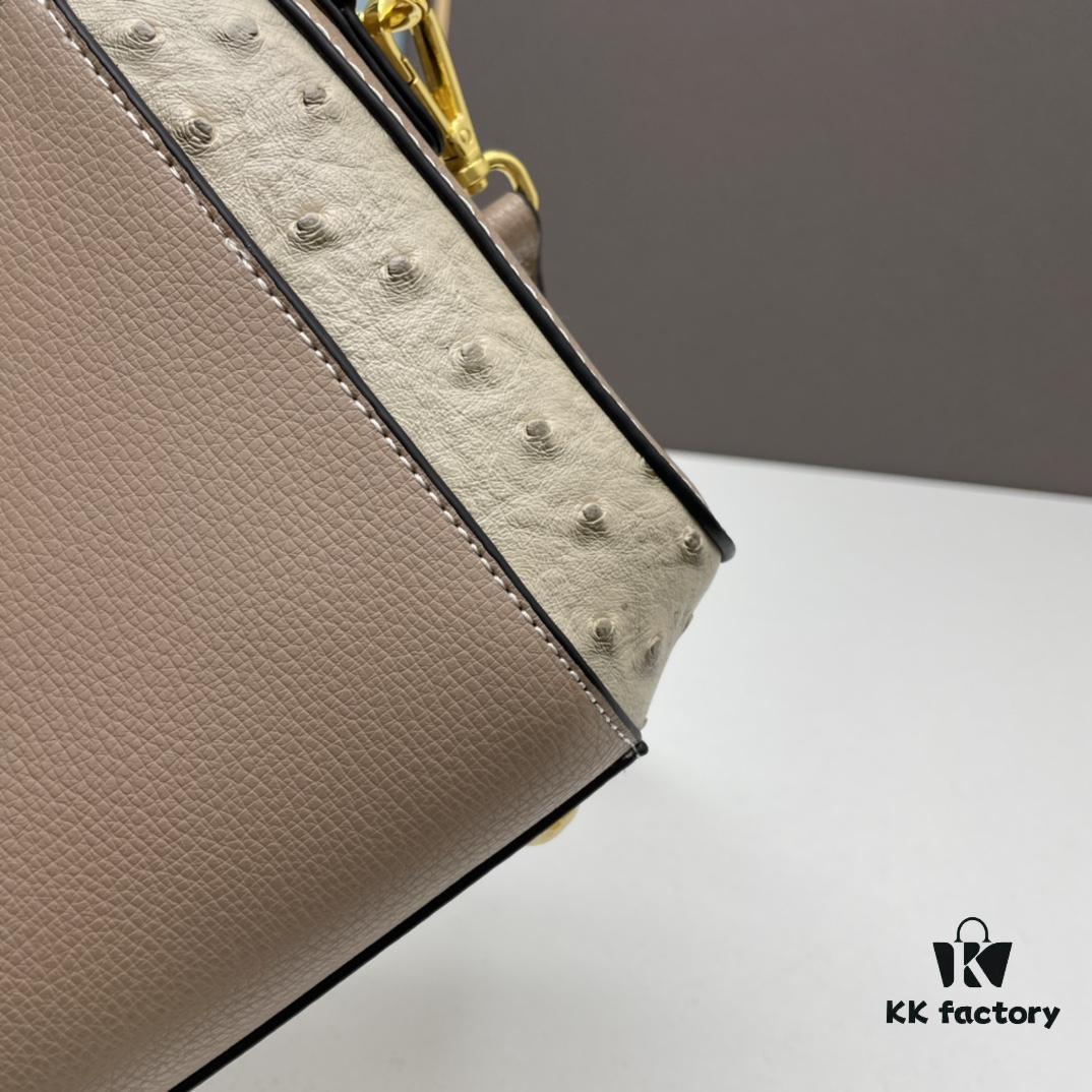 PRADA Fashion Head-Covering Bag, New Hot Style, Suede Calfskin with Ostrich Texture, Smooth Oil-Edging, Soft and Durable Leather, Includes Long Shoulder Strap