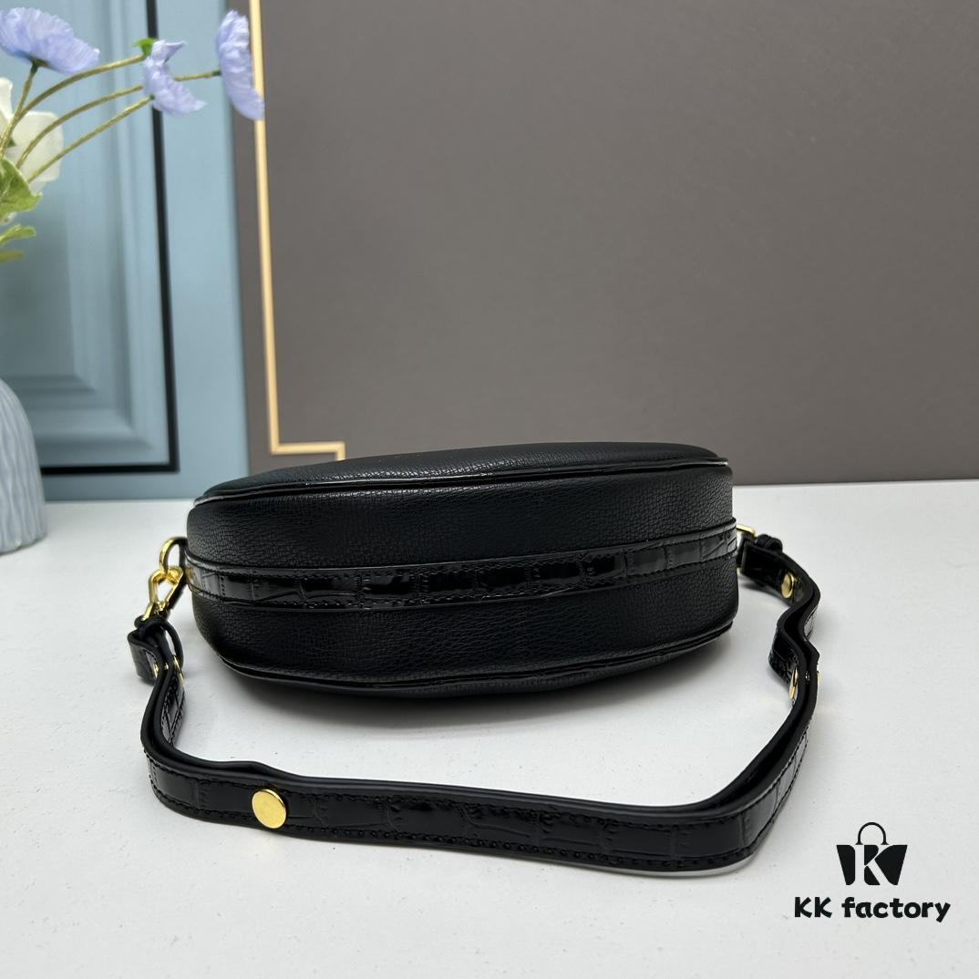 Prada Moon / Crescent Bag - Fashionable Black Horse