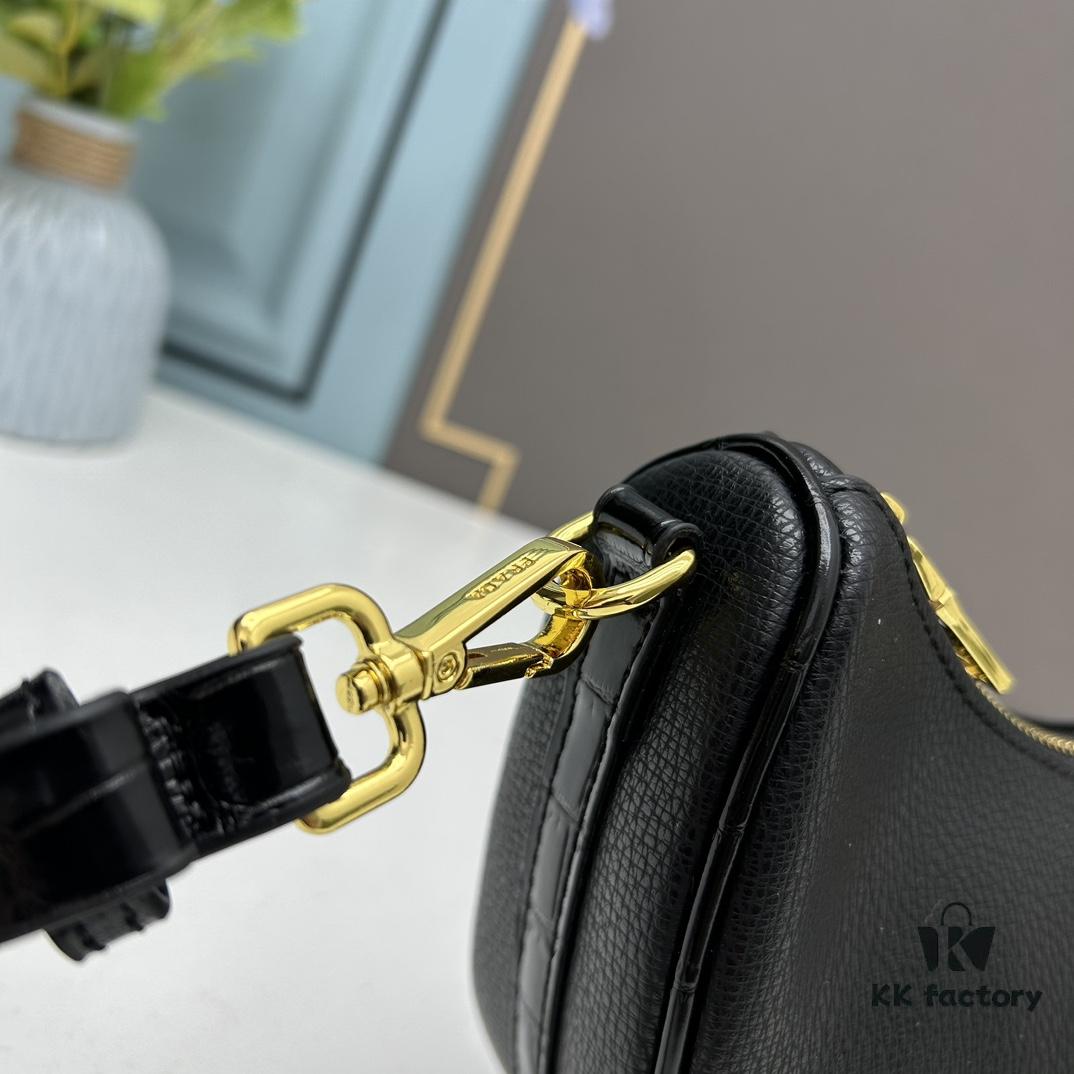 Prada Moon / Crescent Bag - Fashionable Black Horse