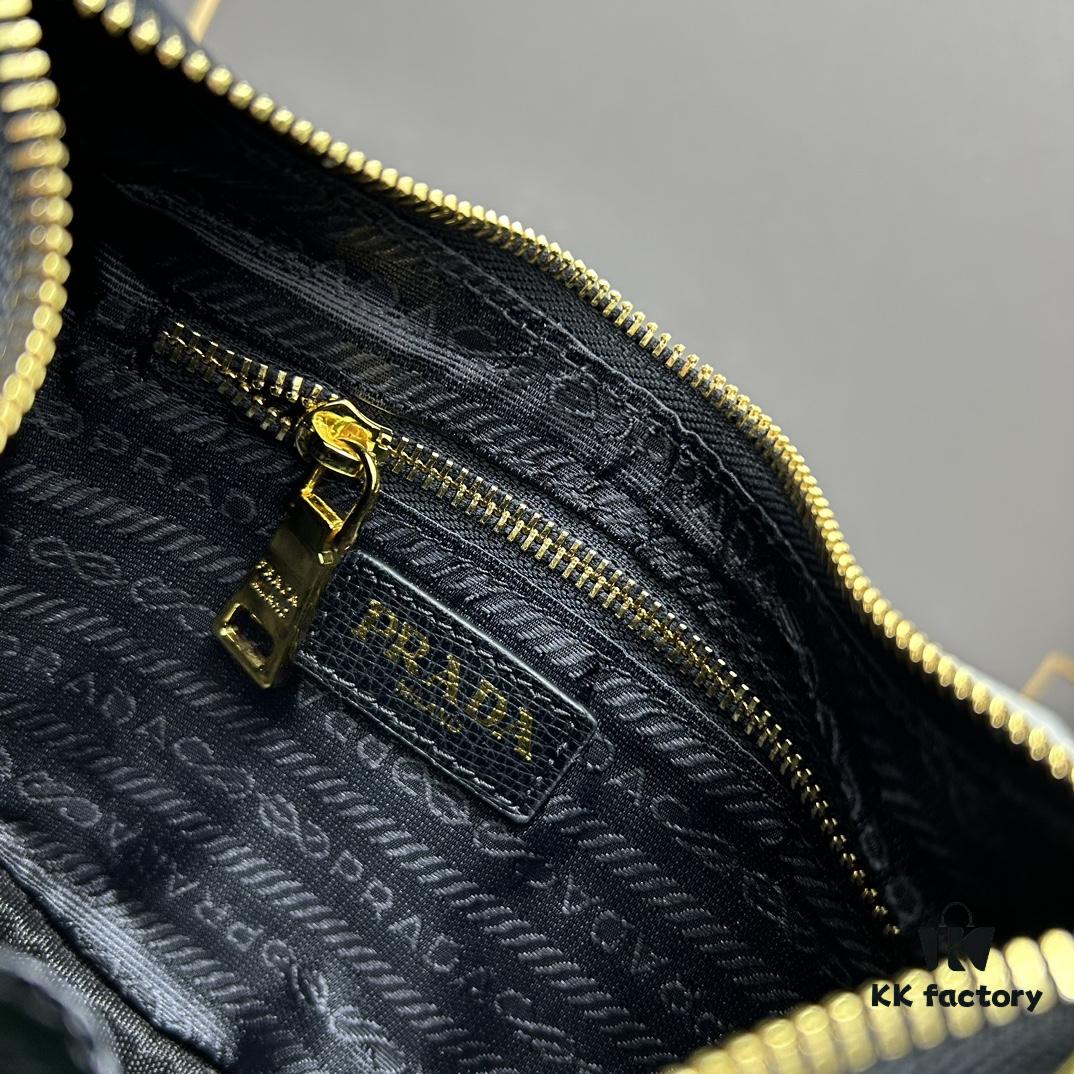 Prada Moon / Crescent Bag - Fashionable Black Horse