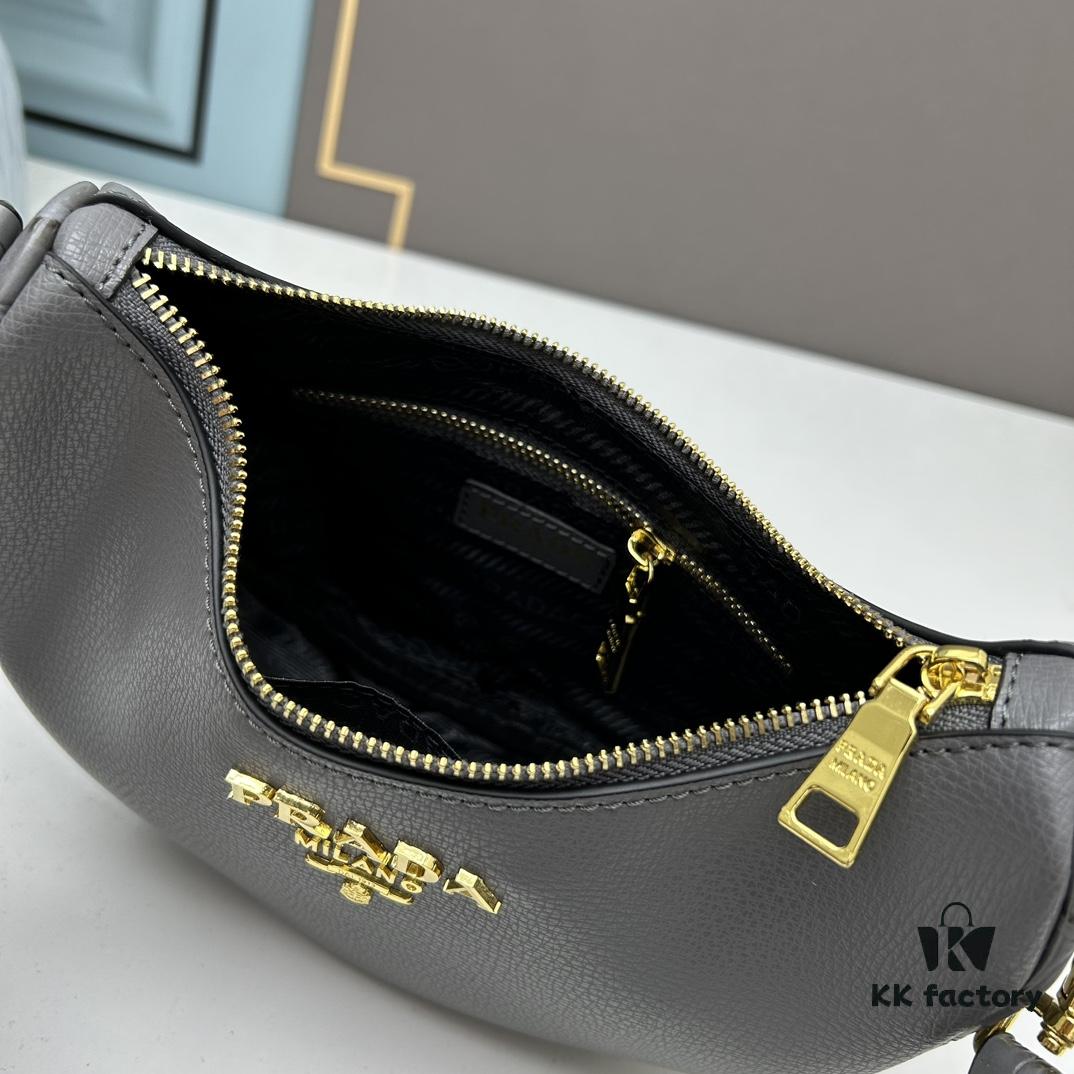 Prada Moon / Crescent Bag - Fashionable Black Horse