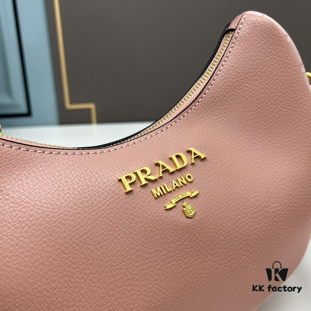 Prada Moon / Crescent Bag - Fashionable Black Horse