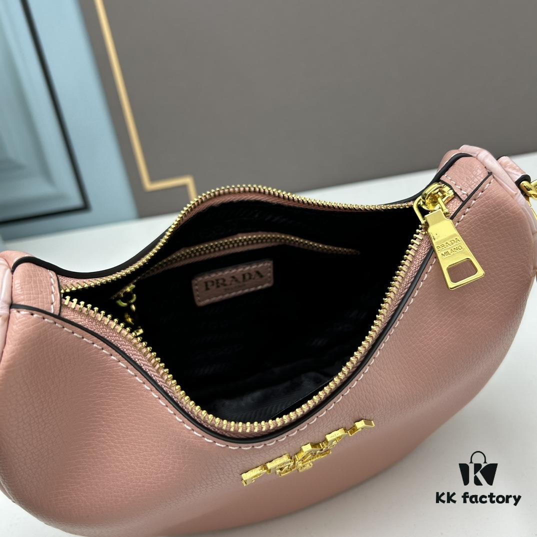 Prada Moon / Crescent Bag - Fashionable Black Horse