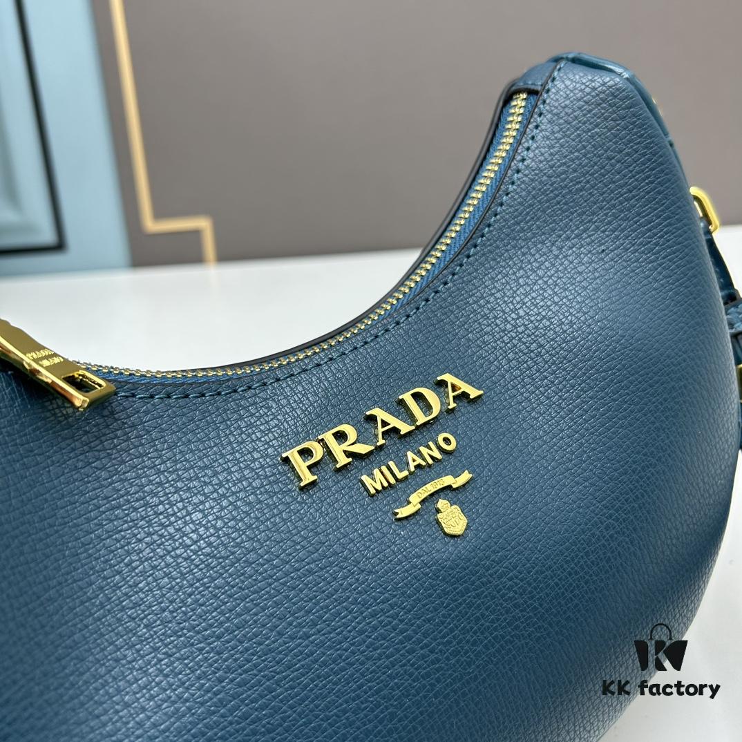 Prada Moon / Crescent Bag - Fashionable Black Horse