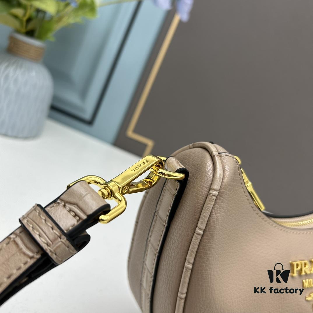 Prada Moon / Crescent Bag - Fashionable Black Horse