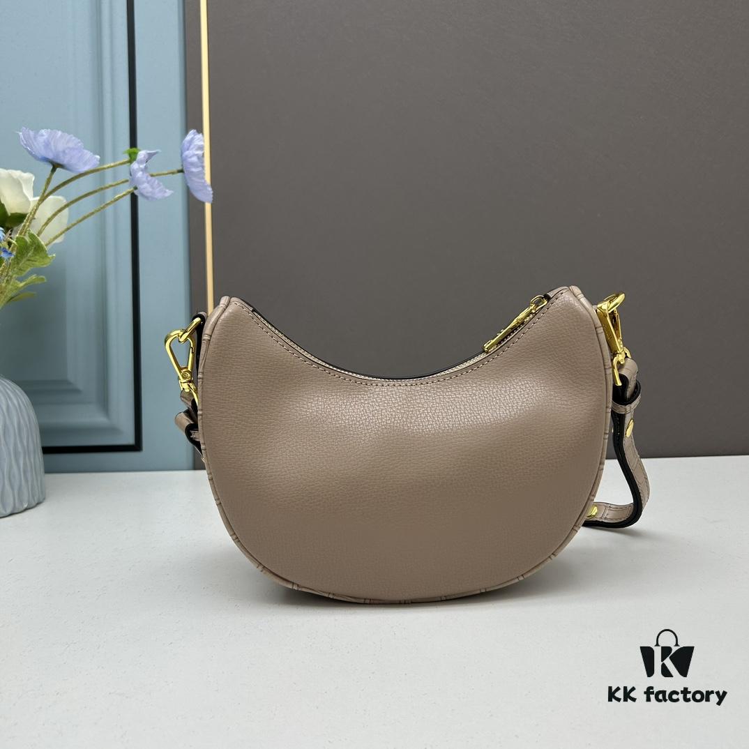 Prada Moon / Crescent Bag - Fashionable Black Horse